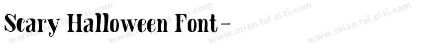 Scary Halloween Font字体转换